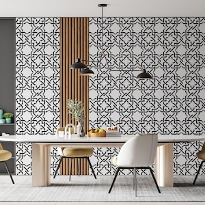 Scandinavian Geometric Pattern Wall Stencil, Transform your Decor, Beautiful Scandinavian Design Stencil for Walls & Floors