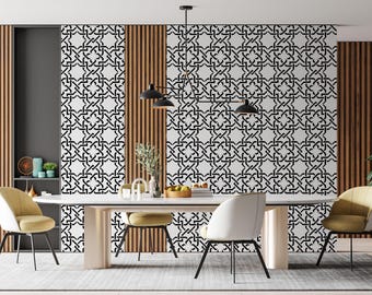 Scandinavian Geometric Pattern Wall Stencil, Transform your Decor, Beautiful Scandinavian Design Stencil for Walls, DIY Home Decor