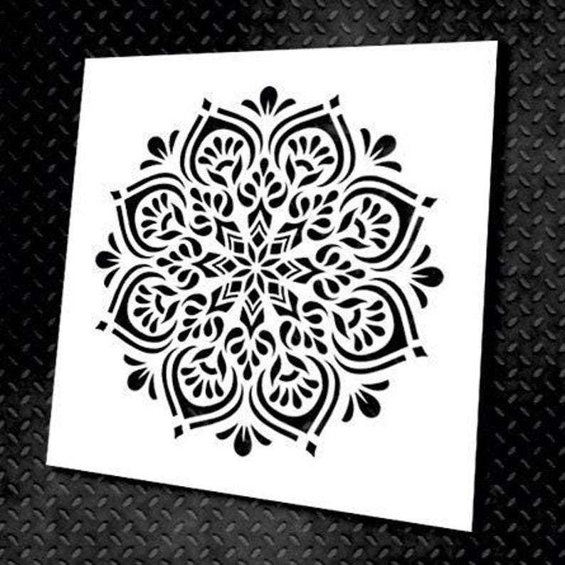 Mandala Wall Stencil for Painting, Reusable DIY Craft Mylar, Unique ...