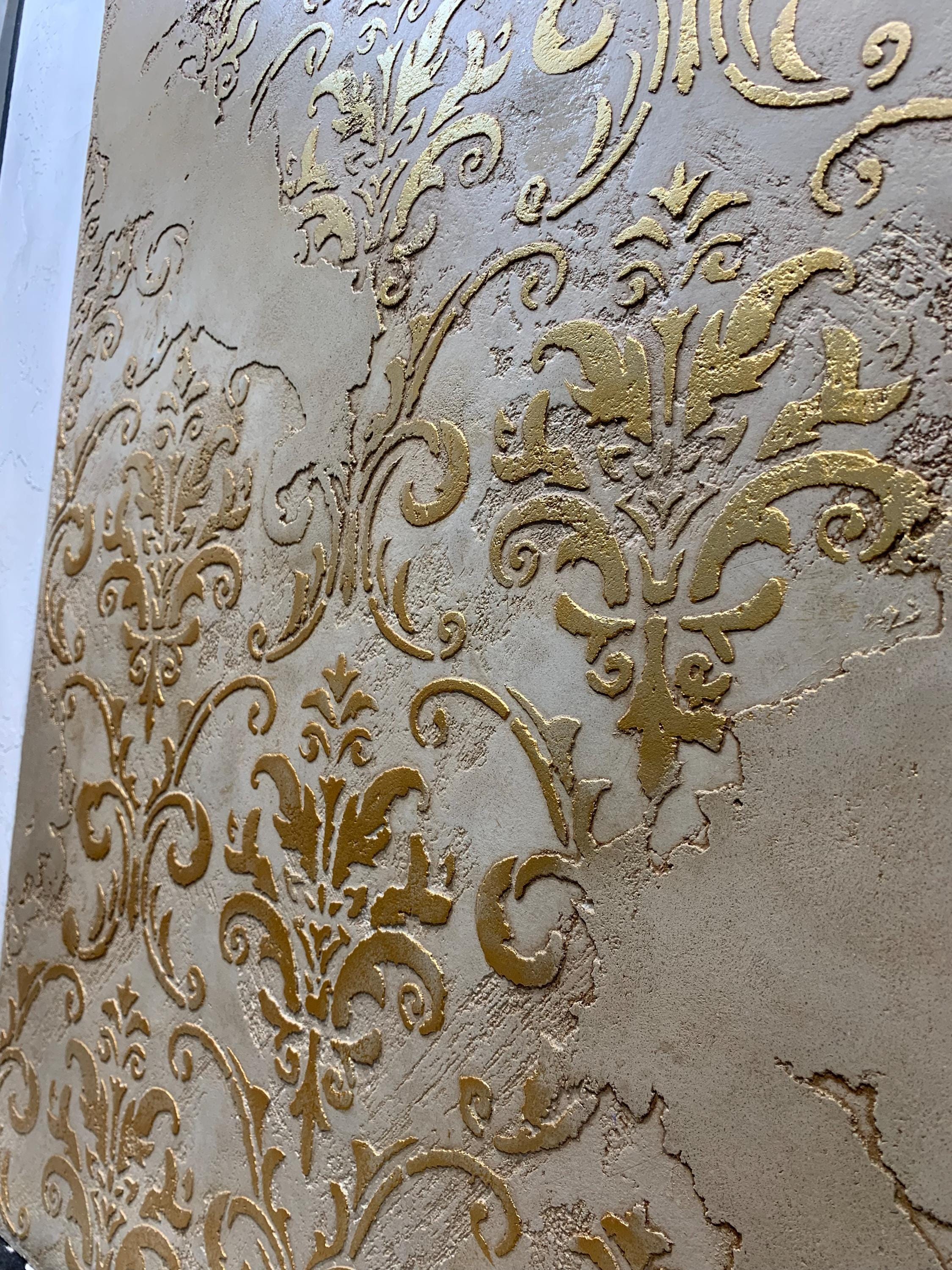 Damask Pattern Stencil for Wall Decor, DIY Wall Decor With Eastern ...