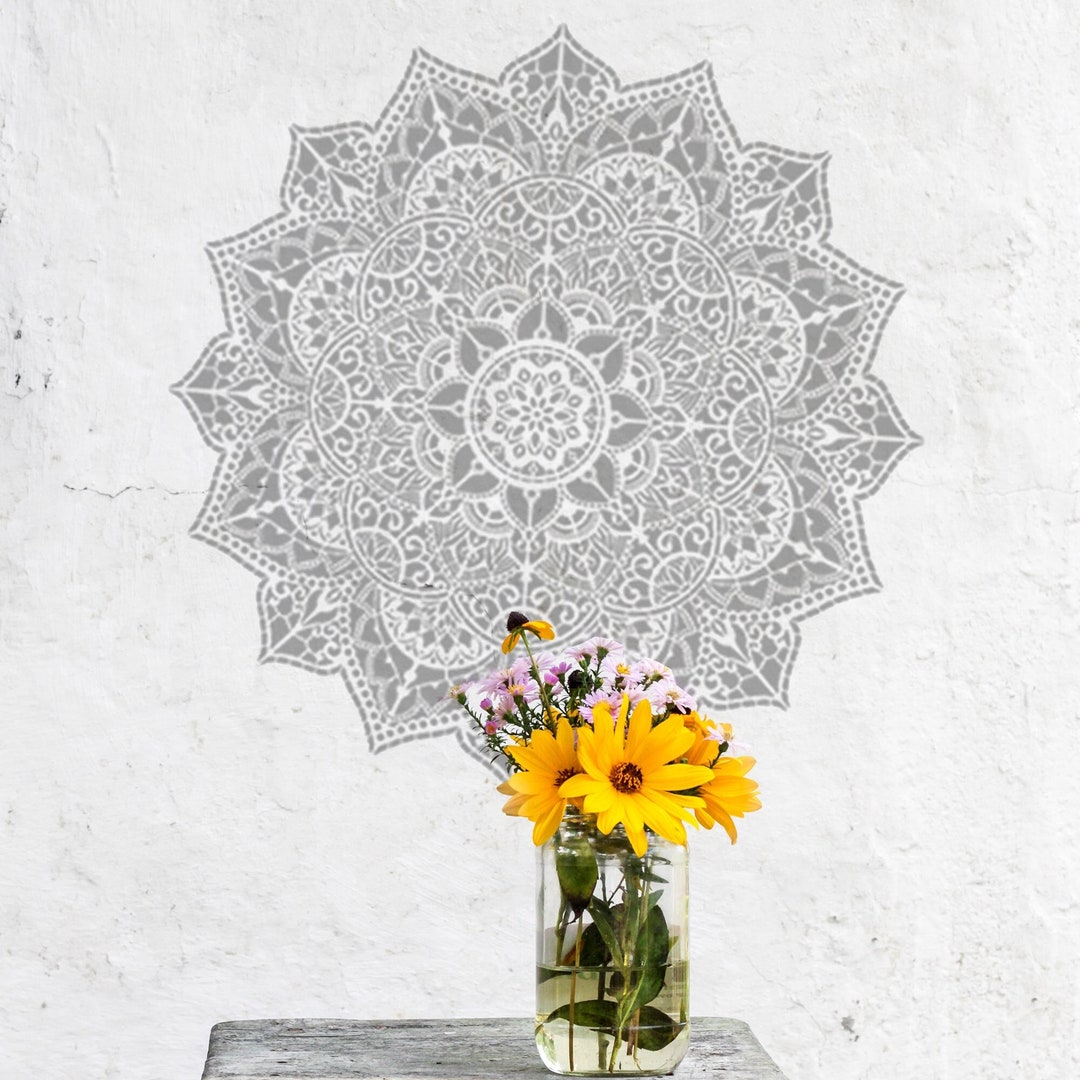 Mandala Wall Art, Mandala Wall Stencil, Reusable DIY Craft Mylar ...