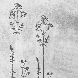Wildflowers Stencil, Floral Bedroom Decor, Wild Flowers Wall Art, Botanical Wild Flowers, Reusable Stencil, Flower Stencil for Craft Pattern