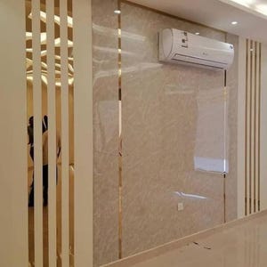 Spiegel-Goldstreifen-Wanddekor, Spiegel-Goldleiste, Wand-Goldstreifen, goldene Streifen an der Wand oder Möbel, dekorativer Goldstreifen