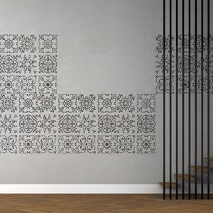 Moroccan Tile Wall Stencil Set, Vintage Floral and Geometric Patterns, Reusable Templates for DIY Home Decor, Tile Wall Stencil, DIY Decor
