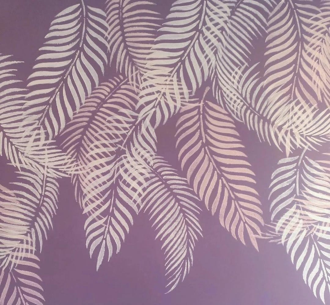 Wall Stencils Set Large Leaf Feather Designs, Large Decorative Stencils ...
