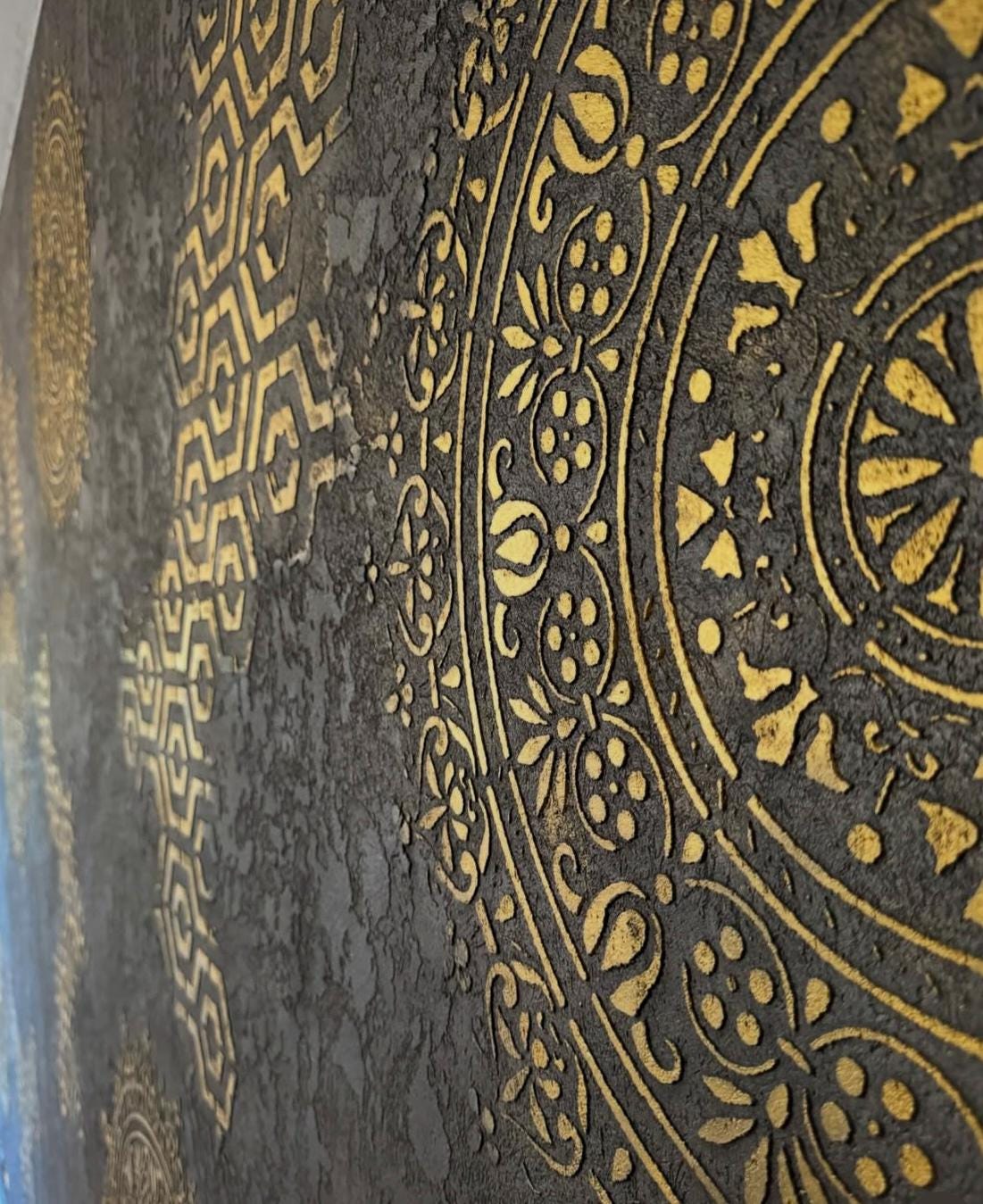 Stencil Set Accent Wall Design Large Mandala Pattern Wall Paint Stencil ...