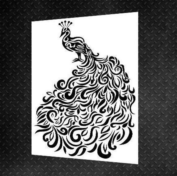 12 Stencil Paisley Per Pittura – Kit Di Maschere Con Motivi Piume Di Pavone E Bordi – Riutilizzabili Per Mobili E Scrapbooking