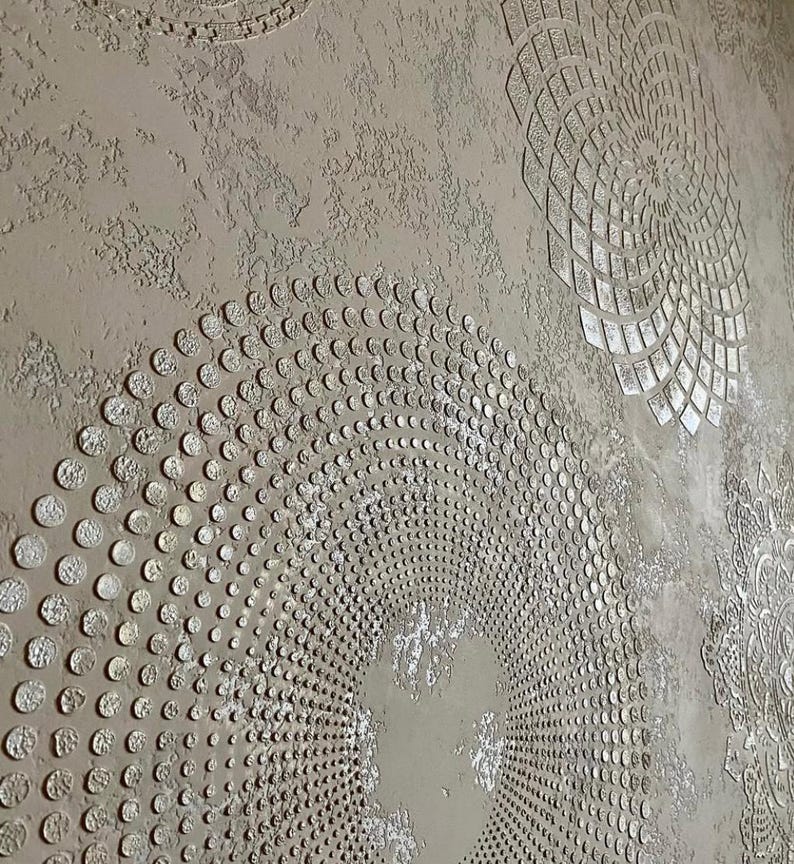Circles Stencil, Damask Stencil, Mandala Stencil, Rangoli Stencil ...