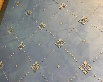 Oriental Pattern Stencils, Damask Pattern Stencil, Moroccan Pattern Stencil, Home Decor, Flexible Stencils,  Bathroom Stencil, Wall Stencil