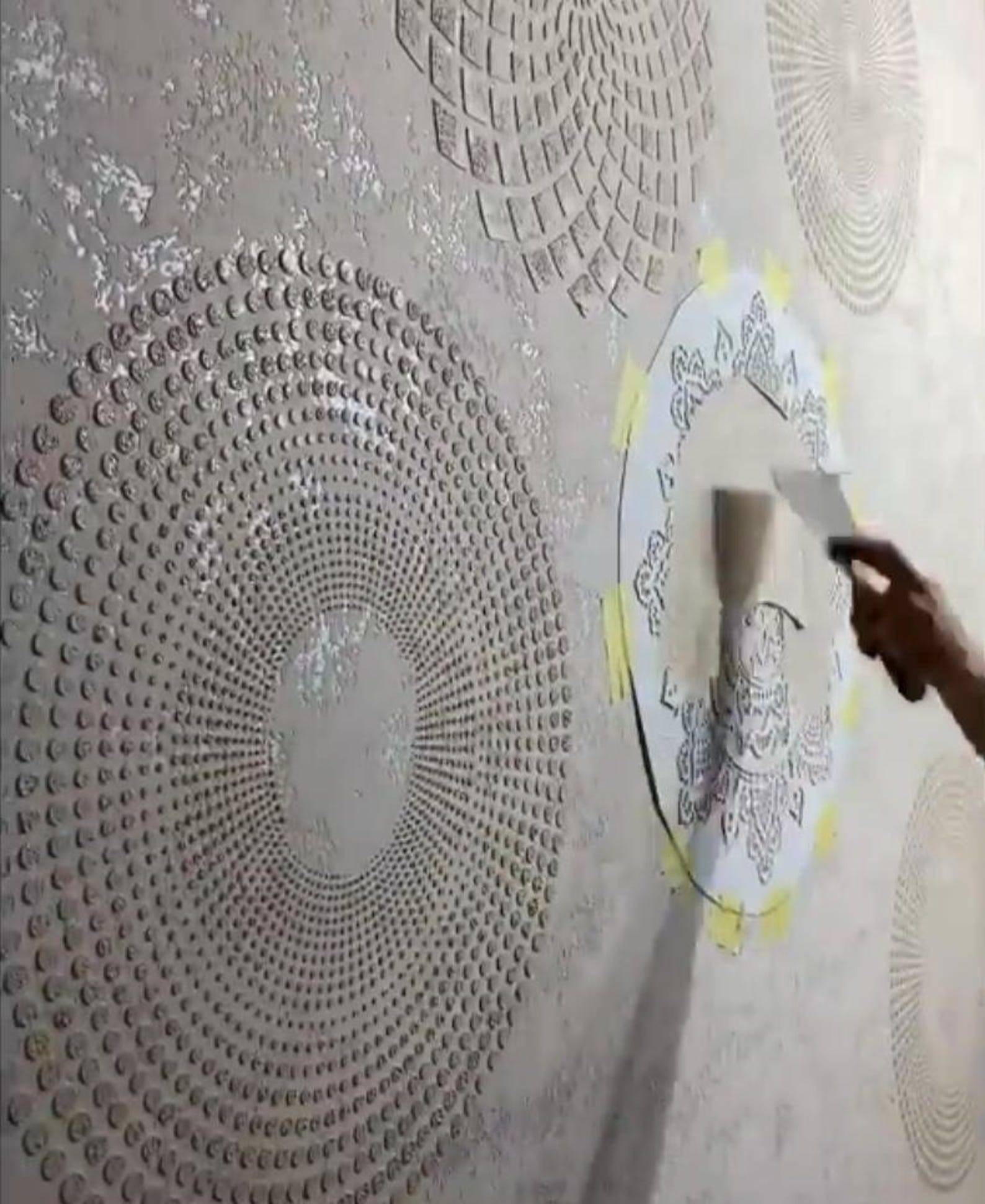 Circles Stencil, Damask Stencil, Mandala Stencil, Rangoli Stencil ...