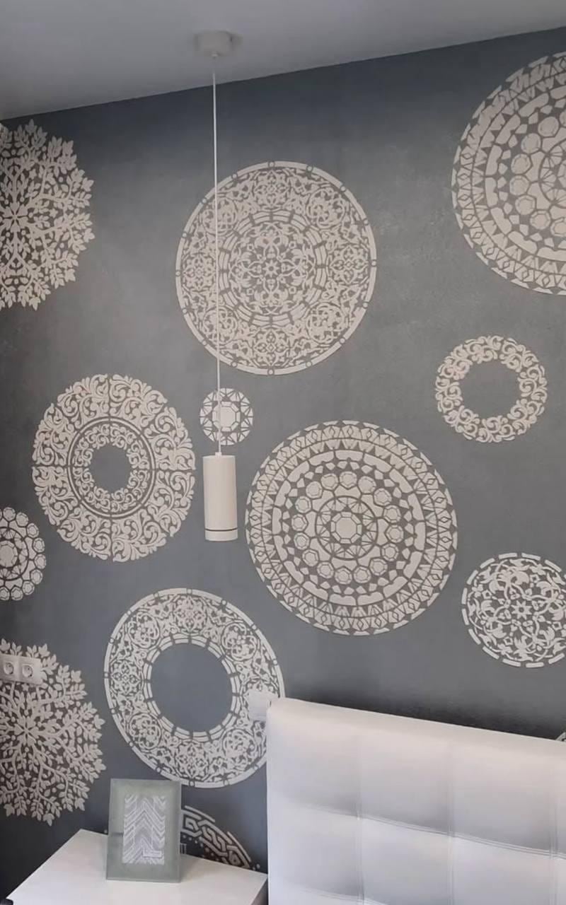 Wall Stencil Pattern, Mandala Stencil, Moroccan Stencil, Reusable DIY ...