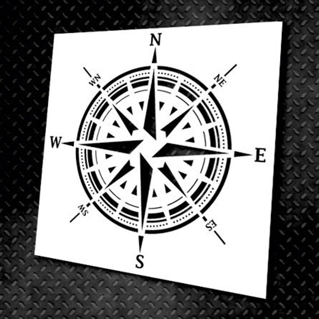 Compass Rose Stencil Large Wall Stencil Wall Stencil Etsy