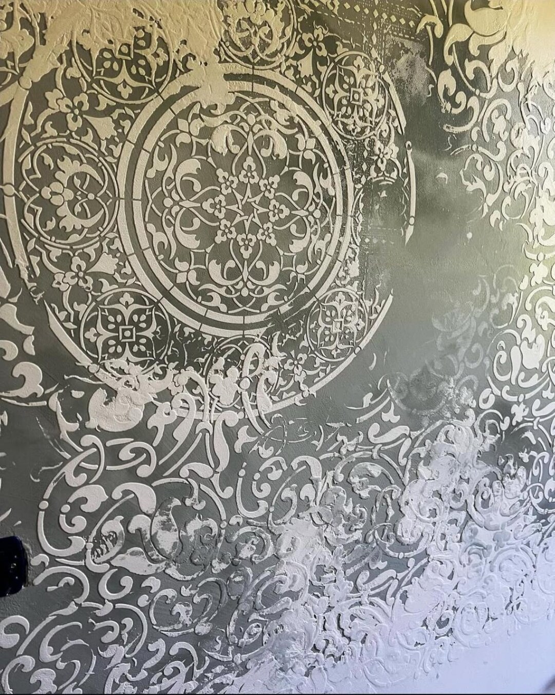 Mandala Stencil for Plaster and Painting, Large Wall Template for ...