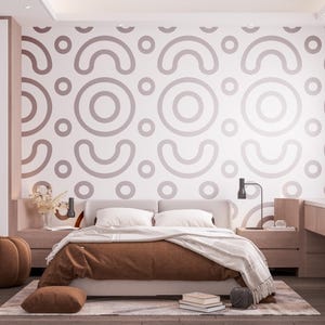 Stencil circolari, stencil con design ad anello, decorazione da parete per camera da letto, motivo per pitturare il soggiorno, design da parete per cameretta dei bambini, modello per decorazione di mobili
