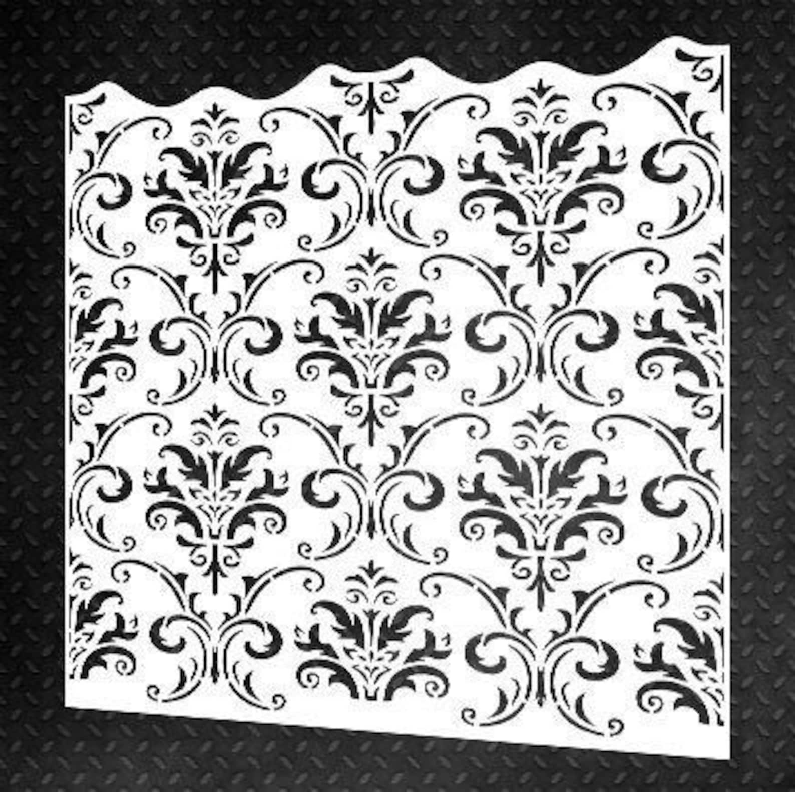 Damask Pattern Stencil for Wall Decor, DIY Wall Decor With Eastern ...