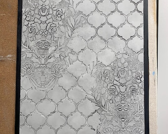 Decorative Stencils Eastern Pattern, Wall Painting Templates Floral Design, DIY Home Decor Pattern Templates, Reusable Texture Stencil