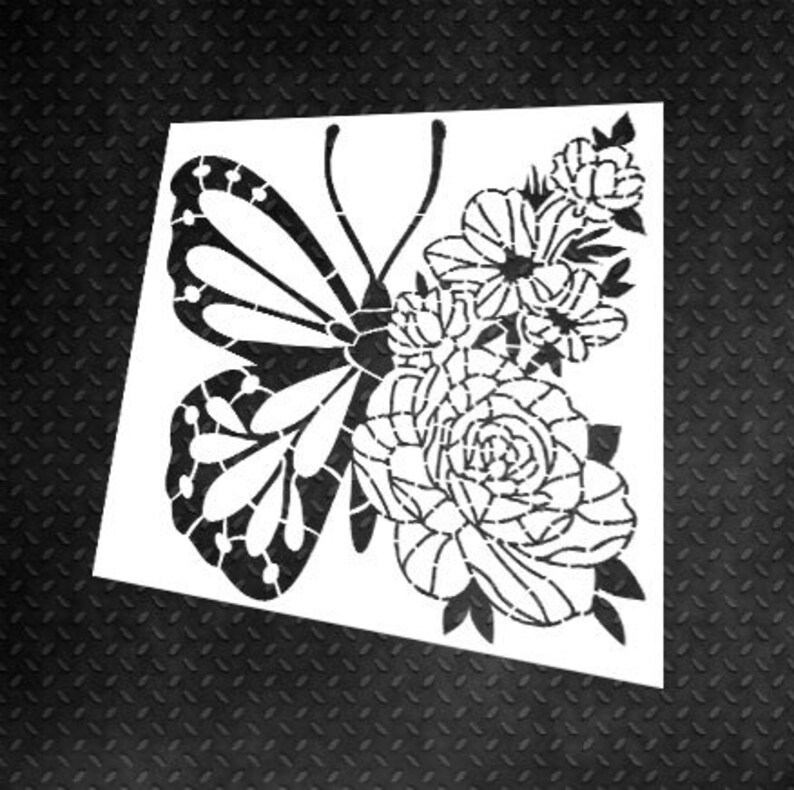 Butterfly Stencil Mylar, Butterfly Wall Decor, Reusable Painting on ...