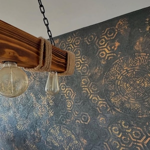 Juego de plantillas de pared, herramientas para manualidades de decoración del hogar, plantillas con patrones geométricos marroquíes, plantillas reutilizables para arte mural. imagen 5
