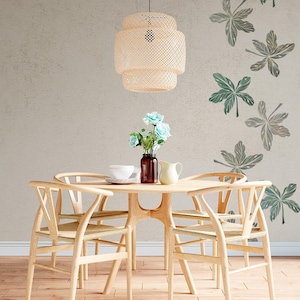 Jungle blad muur stencil, bananenblad stencil, badkamer tropisch blad muur sticker, palmblad muur stencil, safari tropische planten stencil