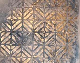 Geometric Stencil Set, Modern Wall Stencil, Geometric Pattern Stencil, Furniture Painting Stencil, Reusable Paint & Plaster Stencil
