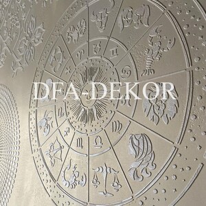 Plantilla de pared redonda, patrón de plantilla de pared, plantilla de Mylar reutilizable para manualidades, plantilla de pared grande, plantilla para pintar y decorar el hogar, plantilla de arte del zodiaco