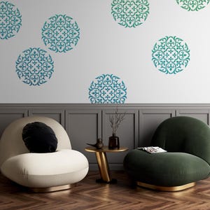 Stencil Mandala ART DECOR, Decorative Wall and Furniture Template, Reusable Boho Pattern for Painting, DIY Craft Stencil, Yoga Studio Decor