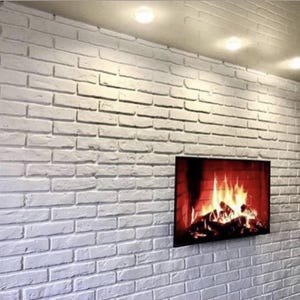 Set of 2 Different Wall Stencils, Brick and Border Designs, Unique Geometric Patterns, Office Decor, Large Plaster Stencils, DIY Home Decor