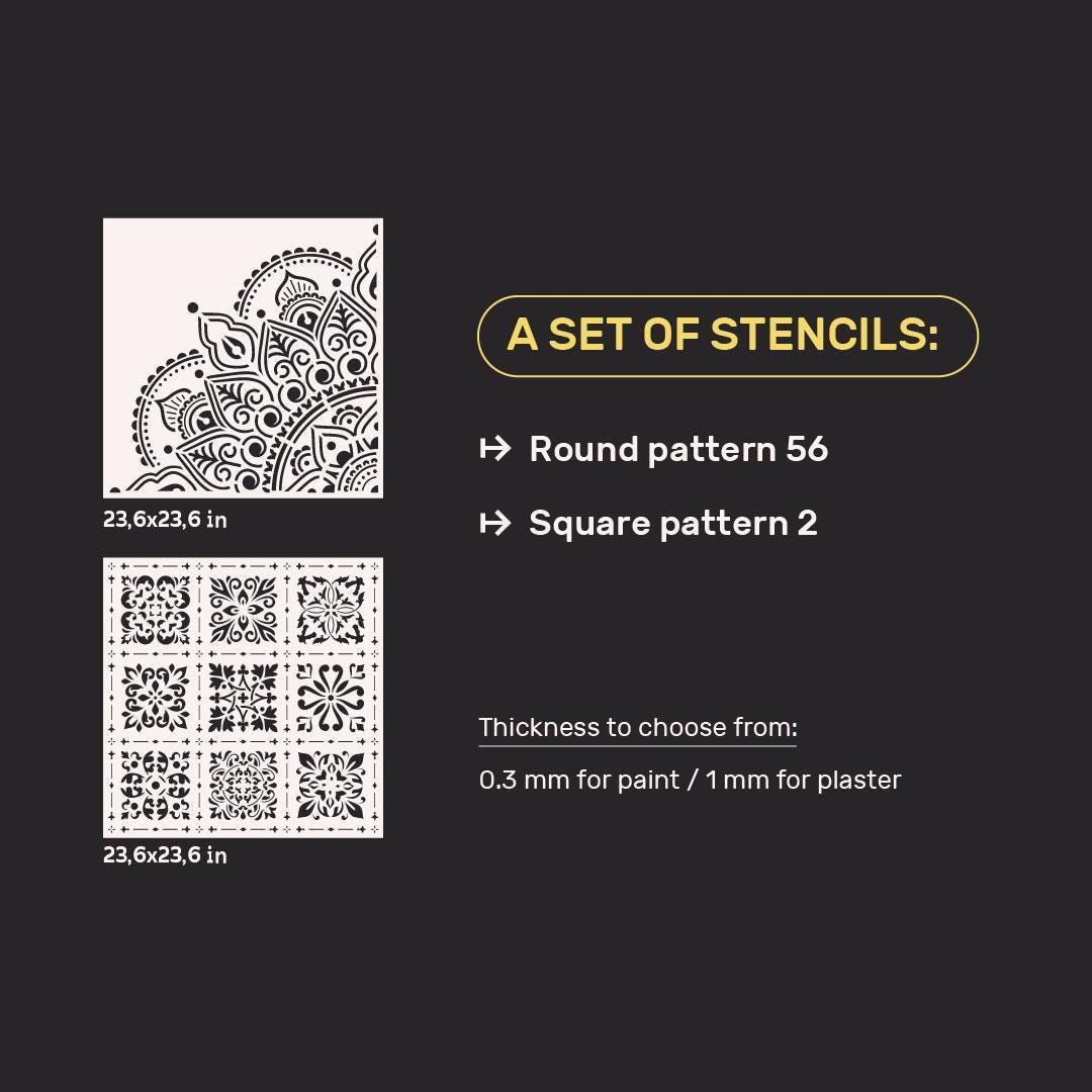 Mandala Stencils Set, DIY Home Decor Craft Tools, Wall Stencils Set ...