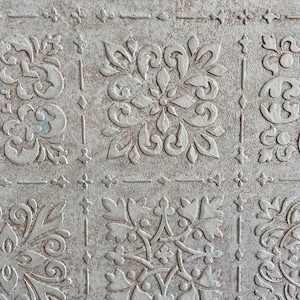 Estênceis vintage para pisos e paredes, Estêncil para azulejos Chelsea, Renove azulejos antigos, Estênceis para azulejos, Designs exclusivos para pisos de cozinha, Ambientes com design exclusivo