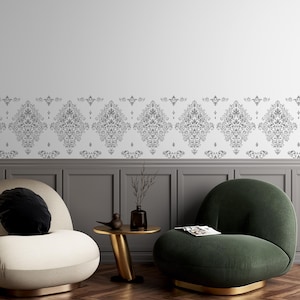 Stencil damascati per pareti, stencil Art Nouméa, stencil Royal Design, stencil damascato grande, stencil vintage Fleur Damask, stencil per carta da parati