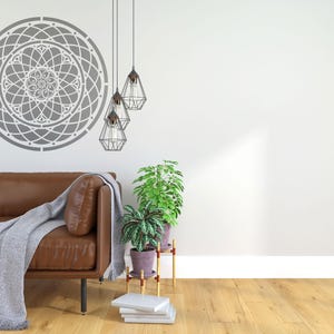 Mandala Wall Stencil, Mandala Wall Decor, Yoga Wall Art, Mandala Wall Art, Reusable DIY Craft Mylar Stencil, Yin Yang Mandala, Mandala Decor