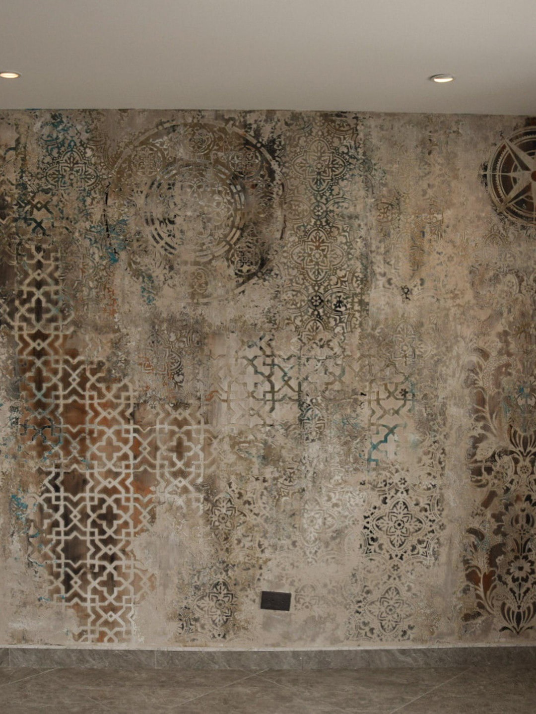 Wall Stencils Set for Home Decor, Decorative Plaster, Moroccan Pattern ...