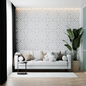 Geometric Pattern, Unique Wall Stencil, Beautiful Scandinavian Design Stencil for Walls & Floors, Transform your Decor
