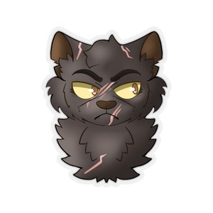 Firestar Warriors Headshot Sticker for Cat Lovers & Warrior Cats