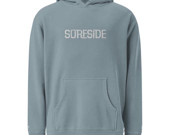 Sweat à capuche unisexe brodé teint par pigmentation Surfside, Comfort Colors