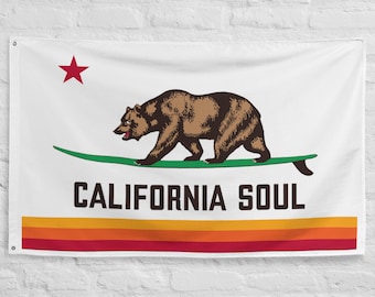 Bandera retro surfista de California Soul