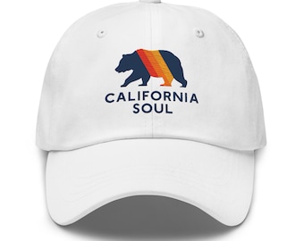 California Bear Vintage Baseball Cap – Distressed Dad Hat, Adjustable, White - View #12