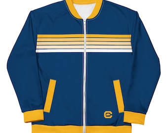 Cal Bears Retro Aviator 5 Stripe Unisex Bomber Jacket