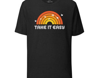 Camiseta unisex retro "Tómalo con calma"