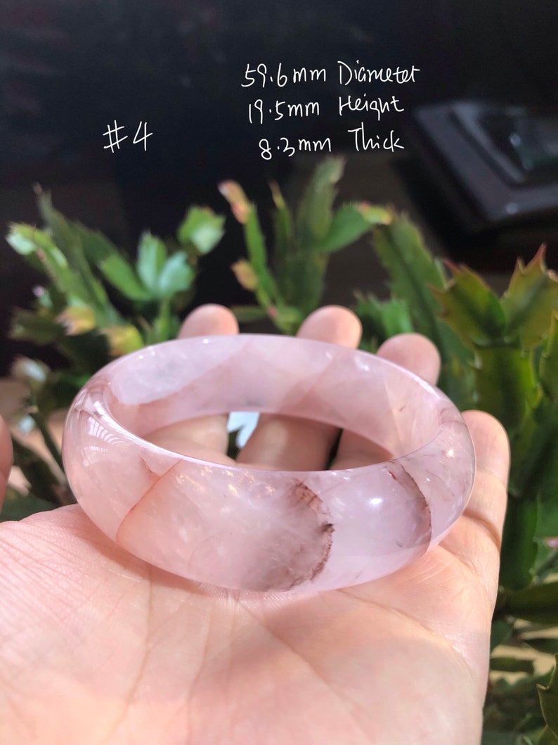 53mm to 60mm Red Multi-inclusions Crystal Bangle