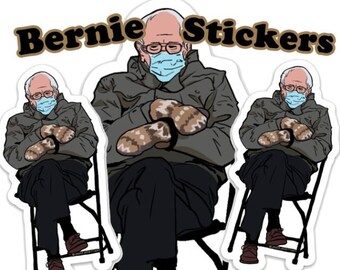 Bernie Sanders Inauguration Sticker, 3", Bernie Funny Sticker, Mittens Bernie Mood, Election 2020, Political Sticker, Bernie Meme Sticker