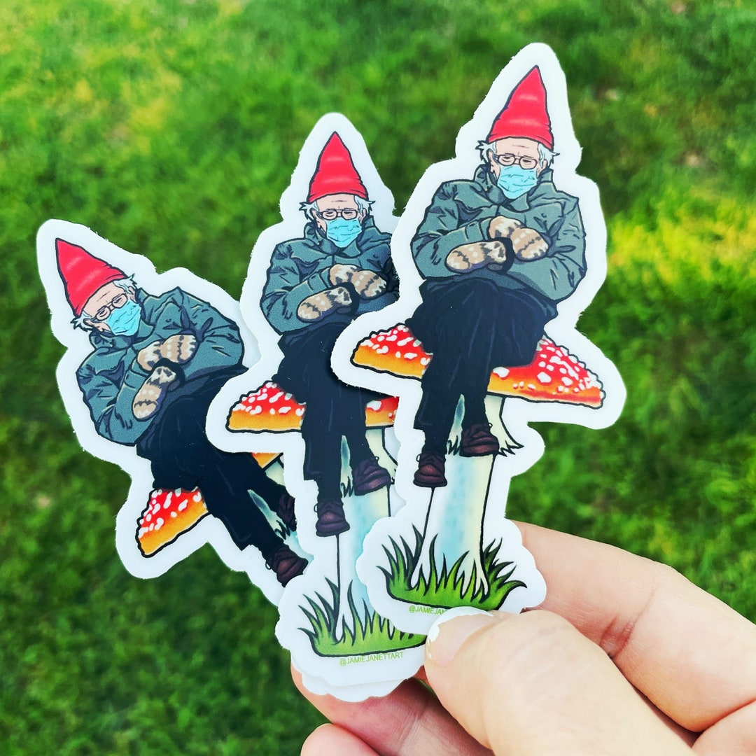 Bernie Sanders Sticker Mushroom Gnome - Protest Gift , Holiday Stocking ...