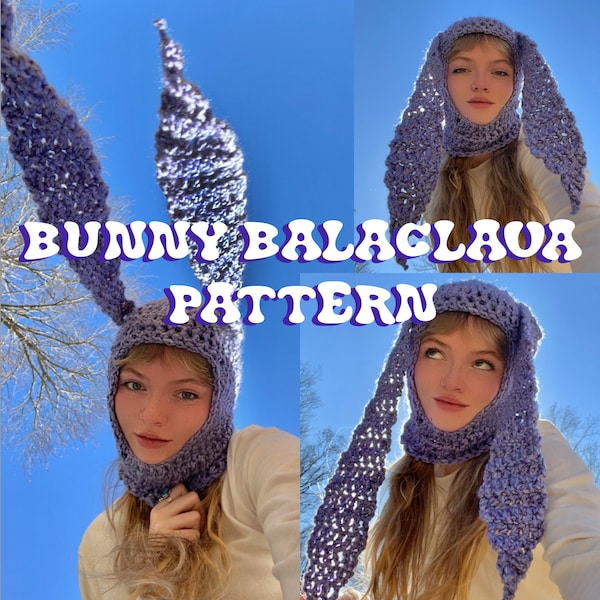 Easy Balaclava Crochet PATTERN Digital Download | Beginner Friendly | Add Bunny Ears for a Bunny Balaclava with long ears