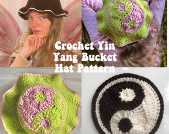 Crochet Yin Yang Bucket Hat PATTERN