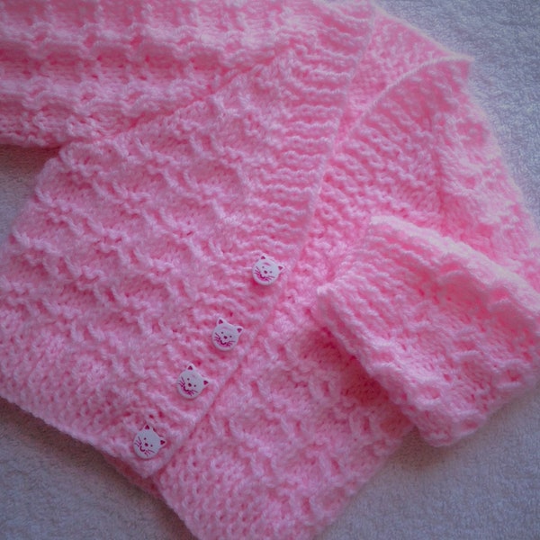 Baby cardigan knitting PDF pattern Circles of Love