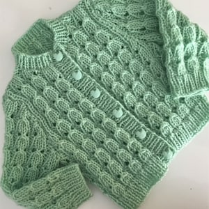 Comfy cuddles cardigan knitted baby pattern