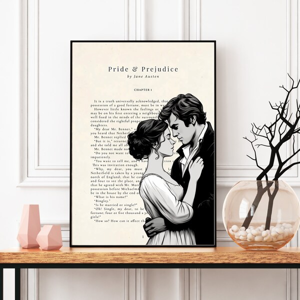 Pride and Prejudice Print Etsy