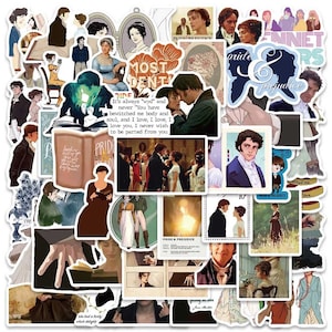 50 Pcs Water Proof Pride and Prejudice Inspired Stickers