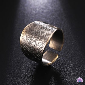 Seal of the 7 Archangels Sigil Ring Spiritual Antique Style Magick ...