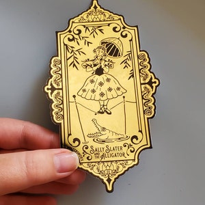 Gold Vinyl Sticker - Haunted Mansion Tightrope Walker Stretching Portrait